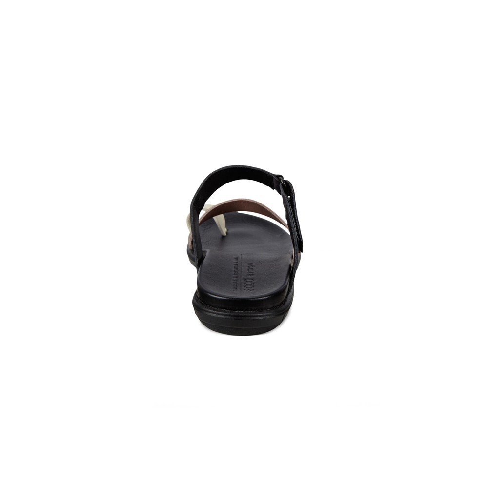 ECCO Womens Sandals Black - Simpil Flat Toe-Loop - VNG-592761